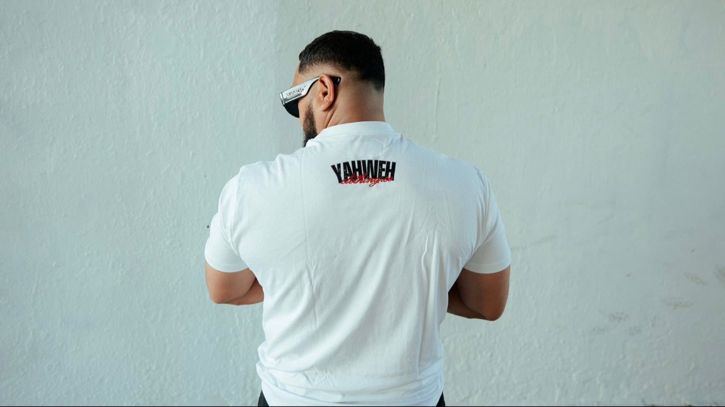 Yahweh White fitted T-shirt