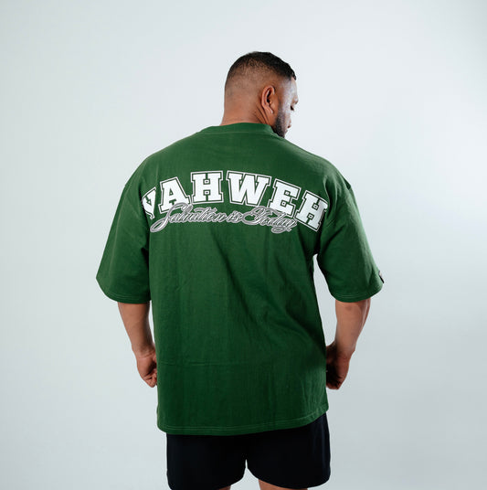 GREEN OVERSIZED YAHWEH T,SHIRT