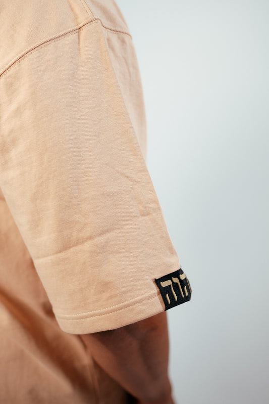 BEIGE OVERSIZED YAHWEH T,SHIRT