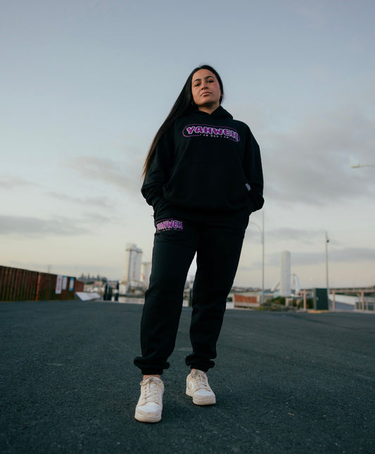 Purpose purple track suits