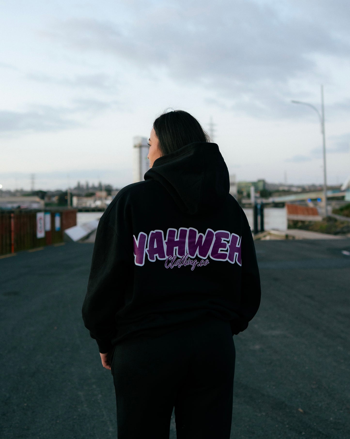 Purpose purple track suits