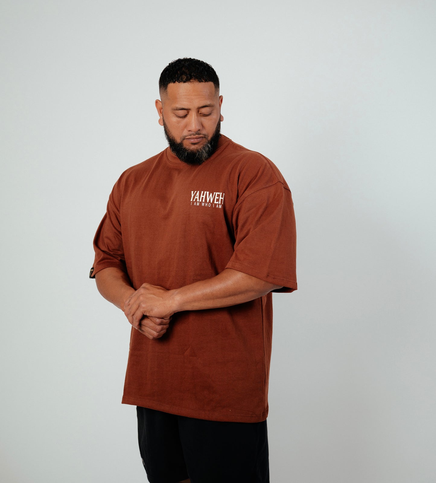 BROWN OVERSIZED YAHWEH T,SHIRT
