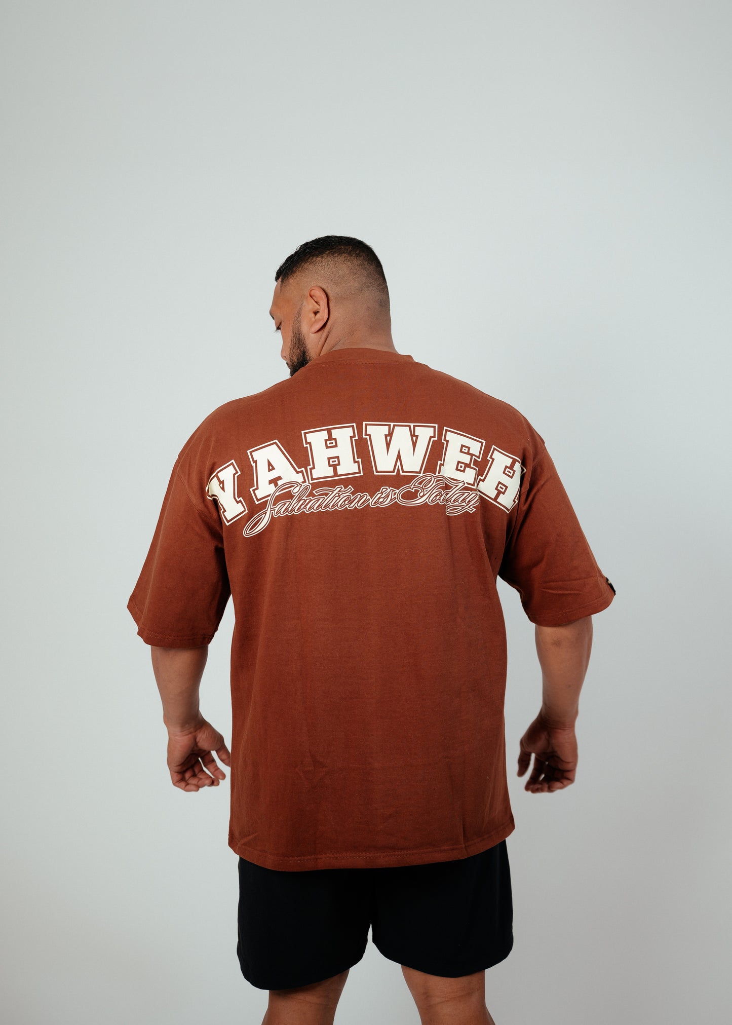 BROWN OVERSIZED YAHWEH T,SHIRT