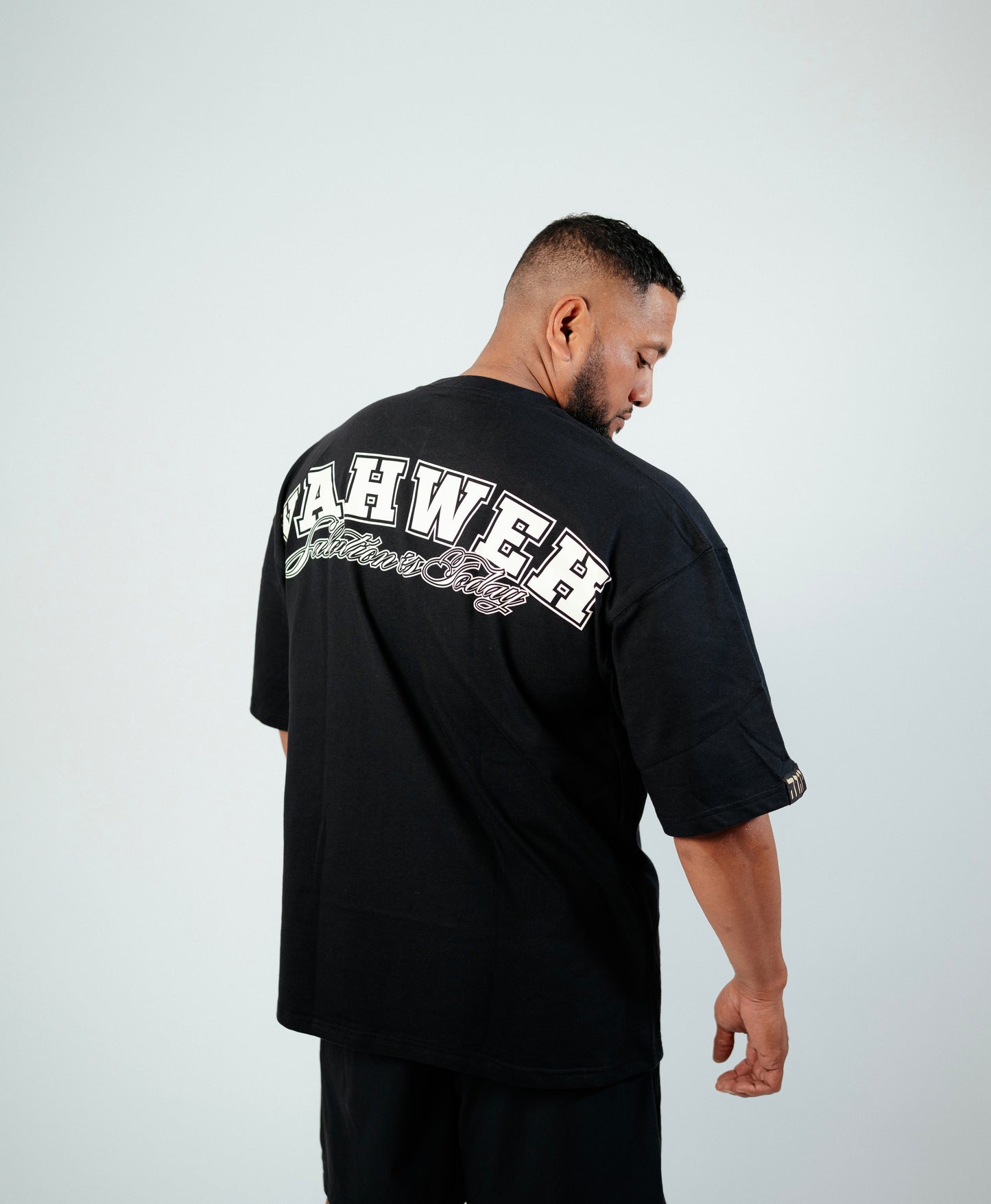 BLACK OVERSIZED YAHWEH T,SHIRT